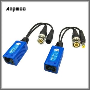 HD CVI/AHD/TVI için Twisted Bnc CCTV Pasif Alıcı Verimler CAT5 CCTV UTP Video Balun IPC 2MP 3MP 4MP ANPWOO 500PV 200M Aralık