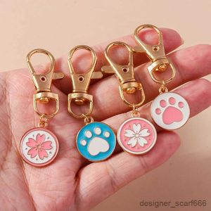 Keychains Lanyards Cartoon Dog Footprint Keychains For Car Key Souvenir Presents for Women Men Handbag Hanging Keyrings Diy Accessories