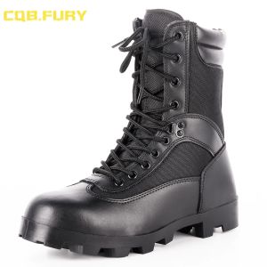 Boots CQB.Fury Black Mens Tactical Boots Кожаные летние водонепроницаемые военные ботинки боевые бота