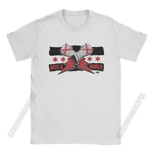 Camisetas masculinas masculas cm punk aew worlds best t-shirt algodão roupas de algodão retro moda de junkneck t-shirt t-shirt t-shirt t240425