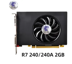 使用済みXFX RADEON R7 240 240A 2GB 4GBビデオカードGPU for AMD Radeon R7 240A GDDR5 128BITグラフィックスクリーンカードデスクトップコンピューター