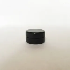 Storage Bottles 100pcs 5g Black Empty Cream Jar Cosmetic Container Sample Display Case Packaging Mini Plastic Bottle Small Tin