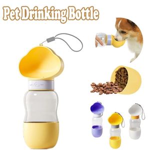 Przenośna butelka z wodą dla małych i dużych psów i kotów spacerowa miska do picia Puppy Feeder Chihuahua Pet dostarcza 240416