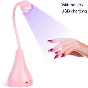 Kits Gel Finger Tip Lamp LED UV Nail Dryer Rotatable Quick Dry Polish Curing Gel Tips Lamp för DIY Salon Manicure Dekorera