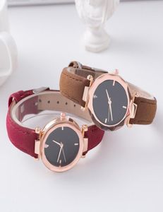 Nuove donne Simple Watch Wook Owatch Orologio in pelle Analog Orologi del quarzo Round Crystal Rhombus Ladies per regalo2126020