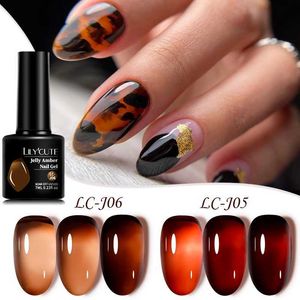 Nagellack lilycute 7 ml gelé bärnsten gel nagellack genomskinlig gelé naken nagelgel blöt av uv led semi permanent nagellack lack y240425