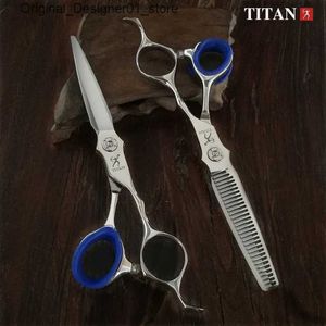 Hair Scissors Titan Professional Barber 6.0-inch Cutting Thin Barbell Tool Q240426 Q240426