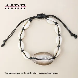 Charm Bracelets AIDE Bohemian Shell Bracelet For Women Handmade Woven Adjustable Rope Natural Jewelry Summer Beach Bangles