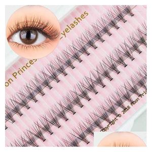 False Eyelashes Wholesale 5-50Set Natural Mink Professional Makeup Tools Thick Long Individual Lashes Extensions Drop Delivery Otti5
