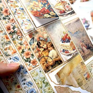 E40F Tattoo Transfer Flower Girl Stickers Aesthetic Vintage Sticker Book Euro American Style Decorative Sticker Scrapbooking Diary Planner Stationery 240427