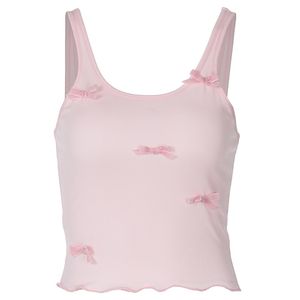 Tasarımcı Giyim Kadın Tshirts Tasarımcı Kadın Üst mahsul üst Camis Sol Renk Bow Polyester Seksi Günlük Kıyafet Pembe Kırmızı Beyaz Siyah Sml Tank Top Kadın Tişörtleri Sexo