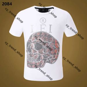 Camiseta de plein camisetas masculinas Novo estilo Plein Phillip camisa designer pp crânio Plein camiseta de diamante camiseta de manga curta Dólar marrom urso de urso urso de urso camisa 118