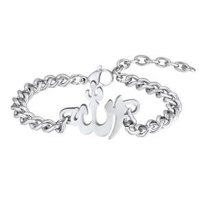 Perlenketten Pro Allah Armband Islamischer Schmuck Religiöser arabischer Gott Charm Edelstahl Perlenkette CP768