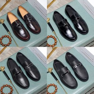 Designers Shoes Men Loafers Dress Shoes Genuine Leather Brown black Mens Casual Designer Shoes Slip office Wedding Shoe with box 38-45