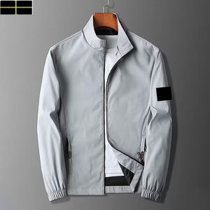 스톤 재킷 고급 브랜드 남성 재킷 클래식 트라이앵글 코트 패션 패션 청소년 느슨한 코트 남성 방풍 얇은 재킷 캐주얼 지퍼 재킷 후드 코트 탑