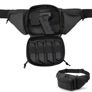 Outdoor Tactical Gun Waist Bag Holster Chest Military Combat Camping Sport Hunting Athletic Shoulder Sling Gun Holster Bag 240425