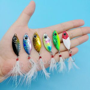 アクセサリーHoofish 12pcs/lot sinkinkvib釣りルアー10g/15g/20gジギングスイムベイトメタルジグハードベイトルアー塩水釣りタックル