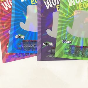 500 mg 600 mg Gummis Packsäcke Essbares Mylar Gummi -Paket wiederverschließbarer Speicherpaketverpackungspaket leer