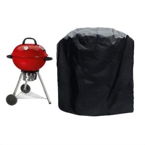 Black Waterproof BBQ Cover Round Heavy Duty Grill Weber Rain Barbacoa Anti Dust Gas Charcoal Electric Barbeque 19 Tents And Shelte8947353