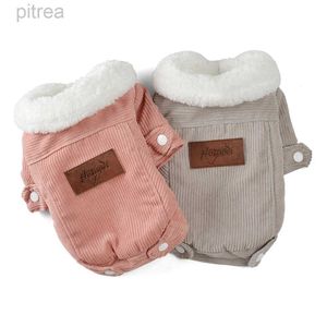 Vestuário para cachorro roupas de cachorro outono de inverno filhote de cachorro casaco de cachorro para cães médios pequenos engrossar chihuahua yorkies roupas roupas de estimação de animais de estimação D240426