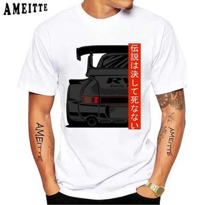 Men's T-Shirts New Summer Men Short Slve Automotive Apparel 993 964 RWB JDM Tuning Car Classic T-Shirt Hip Hop Boy White Casual Ts T240425