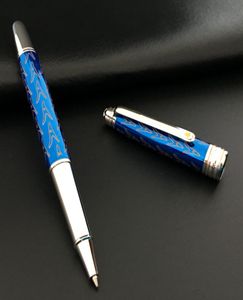 2020 Le Petit Prince Pilot Metal Ball Pines Pens Deep Blue Roller Ball with Silvers Trims高品質の書き込みペンラッカーバレル4531618