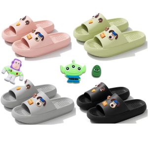 Sliders Designer für Frauen Herren Hausschuhe rutschen Diy Fashion Schuhe Kette Pantoffeln kreative Cartoon Hund Frauen Litschi warme Heimatplattform Bubble EUR 36-45