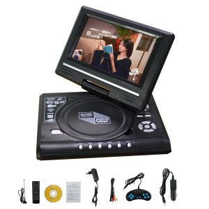 Oyuncu 7.8 inç TV Ev Araba DVD Oyuncu 16: 9 Geniş Ekran Taşınabilir 800mAh VCD CD MP3 HD MediaPlayer USB SD Kartları RCA Kablo Oyunu