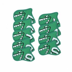 Продукты мультфильм Shark Golf Iron Head Cover 9 Piece Set Golf Club Headcover Diving Material Golf Practice Accessories 795 795