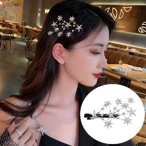 Hårklipp Barrettes Nya kvinnor Luxury Elegant Shining Full Stars Silver Gold Hair Clips Sweet Hair Ornament Headband Hairpin Fashion Hair Accessories 240426