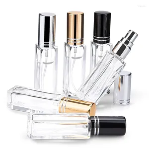 Storage Bottles 6pcs Refillable Perfume Bottle 8 ML Spray Atomizer Leak Proof Glass With Metallic Aluminum Caps