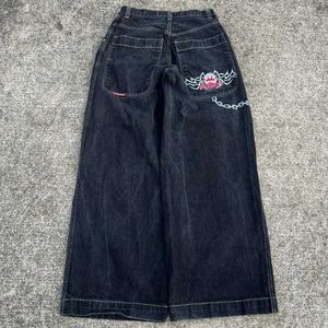 Herren Jeans American Strt Mode vielseitige Straight Bein Hosen Frauen Y2K Cartoon Druck übergroß