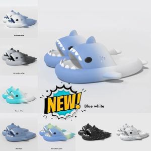 2024 designer sandles Summer Home Women Shark Slippers Anti-skid EVA Solid Color Couple Parents Outdoor Cool Indoor Household Funny Shoes