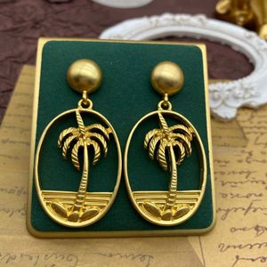 Neu übertriebener Ohrring Ozean -Stil Urlaub aushöre Kokosnussbaumohrringe Designer Schmuck Set Mode x32221