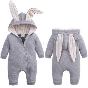 Care bambino neonato ragazzi a manica piena cotone orecchio di coniglio costume per bambini rompicati per bambini