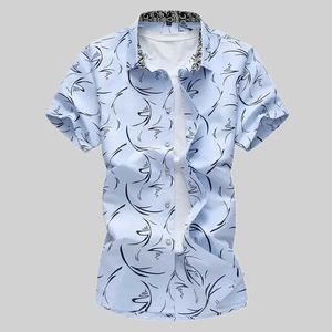 Men's Casual Shirts 2024 Summer Mens Shirts 3D Floral Print Short Sleeve Shirt Blouse Casual Fashion Aloha Tops Oversized Tees Shirt Men Clothing 240424