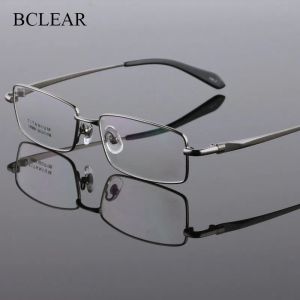 Frame BClear Full Rim Pure Pure Titanium Ecclamita Frame per uomini Strutture ottiche Frame Prescrizione Spettacoli Eyewear 9867 Fantasca della moda