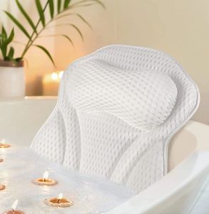 Küvet için yastık küvet yastık, güçlü emme bardağı ile boyun sırt desteği için banyo yastığı, yumuşak spa banyo yastığı