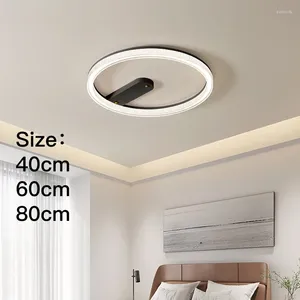 Ceiling Lights Modern Round Lamp For Bedroom Study Living Room Kitchen Loft Apartment Decor Smart Chandelier White Black Gold Led Light