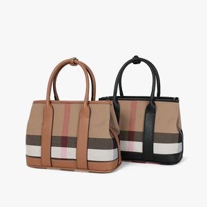 Canvas designer tote bag purse crossbody high quality shoulder bag zipper women handbags business lady clutch bags black brown daily casual totes fashion