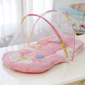 Przenośna składana pościel dla dzieci łóżeczko nettingBaby moskitiery Sieci składane z bawełnianymi poduszkami 240423