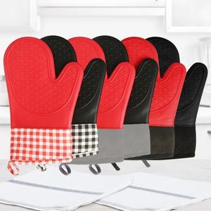 Novo peças Luvas de microondas de silicone One Piece Luvas de churrasco de uma peça para forno assado com mochila quente Mitts resistente à cozinha de cozinha Ferramenta de cozinha para