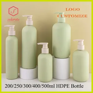 収納ボトル5/10/20PCSポンプ蓋付きの空のプラスチックボトルHDPE 200ml 250ml 300ml 400mlシャンプーコンテナクリーム旅行SZ2801