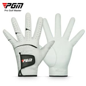 장갑 PGM Real Leather Golf Gloves 싱글 핸드 골프 사용 오른쪽 왼쪽 왼쪽 사람 통기성이없는 웨어러블 양가죽 장갑 ST025