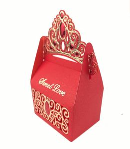 NewPrincess Crown Wedding Candy Boxes Chocolate Hights Joxes Romantic Paper Paper Box Box Wedding Beedy Boxes EWE72889818519