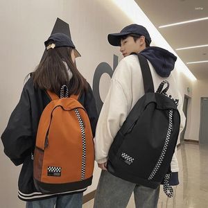 Rucksack 2024 Japanischer Stil Einfacher Mode vertikaler Reißverschluss Schoolbag Freizeitreise Unisex