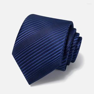 Bow Ties Brand Designer Blue Tie Mode Wide Twill 8cm Luxus für Männer Hochwertige Business Formale Krawatte mit Geschenkbox