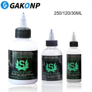 Tatueringsöverföring 30/120/250 ml Professionell tatuering Stencil Magic Gel Thermal Copier Gel Transfer Stuff Solution Cream Tattoo Accessories 240426