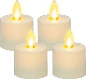 Controle remoto LED Tealight Candle Battery Operated Dancing Wick Votive Candle Lamp Wedding Xmas Party Church Decoration-Warm WArmArt W 240416