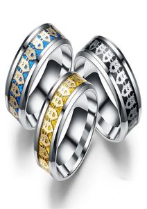 4 kolory Owl 316L Biżuteria ze stali nierdzewnej pierścionki miłosne luksusowe pierścionki zaręczynowe pierścionki ślubne 7829203